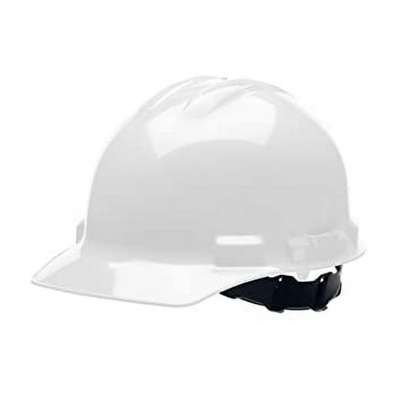 Cordova H24S1 Hard Hat, Cap-Style, 4-Point Pinlock Suspension, OSHA Work-Compliant, Protection for Construction, Remodelling, Etc., White
