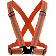 thumbnail image 1 of Cordova RB100 Orange Reflective Suspenders/Braces, 4 CM Fluorescent Elastic Straps, 1.5 Cm Silver Reflective Heat Transfer Film, Black Plastic Buckle, Fully Adjustable, Non-Rated, 1 of 3