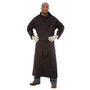 Cordova RC35B60L Renegade .35 MM PVC/Polyester, Black 2-Piece Riding Coat, Leg Straps, Corduroy Collar, Ventilated Back/Underarms, 60" Length, Detachable Hood, Large
