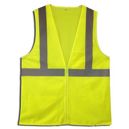Cordova Safety Products Hi-Vis Lime Class 2 Traffic Safety Vest, 4X-Large (8 Pack)