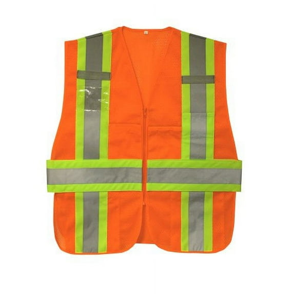 cordova safety products vs290ps/xl class 2 polyester mesh expandable safety vest with 2" reflective tape, small/x-large, orange