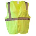 thumbnail image 1 of Cordova Type R, Class II, Lime Mesh Vest, Hook & Loop Closure, 2-Inch Silver Reflective Tape, X-Pattern On Back, Pockets One Outside Chest, One Inside Lower, Medium, 1 of 1