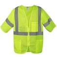 thumbnail image 1 of Cordova V30012XL Cor-Brite Type R, Class III, Lime Mesh Vest, Zipper Closure, 2-Inch Silver Reflective Tape, Chest With 4-Division Pen Pocket, 2X-Large, 1 of 3