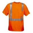 thumbnail image 1 of Cordova V410S Cor-Brite Type R, Class II, Orange Birdseye Mesh T-Shirt, Short Sleeves, Chest Pocket, 2-Inch Silver Reflective Tape, Small, 1 of 3