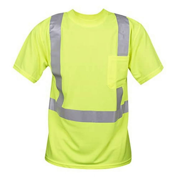 COR-BRITE® TYPE R, CLASS II, LIME BIRDSEYE MESH T-SHIRT, SIZE 5XL
