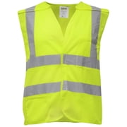 Cordova VB231P4XL Type R, Class II, 5-Point Breakaway Vest, Lime Mesh, One Outside Pocket, One Inside Pocket With Hook & Loop Closure, 2-Inch Silver Reflective Tape, 4X-Large