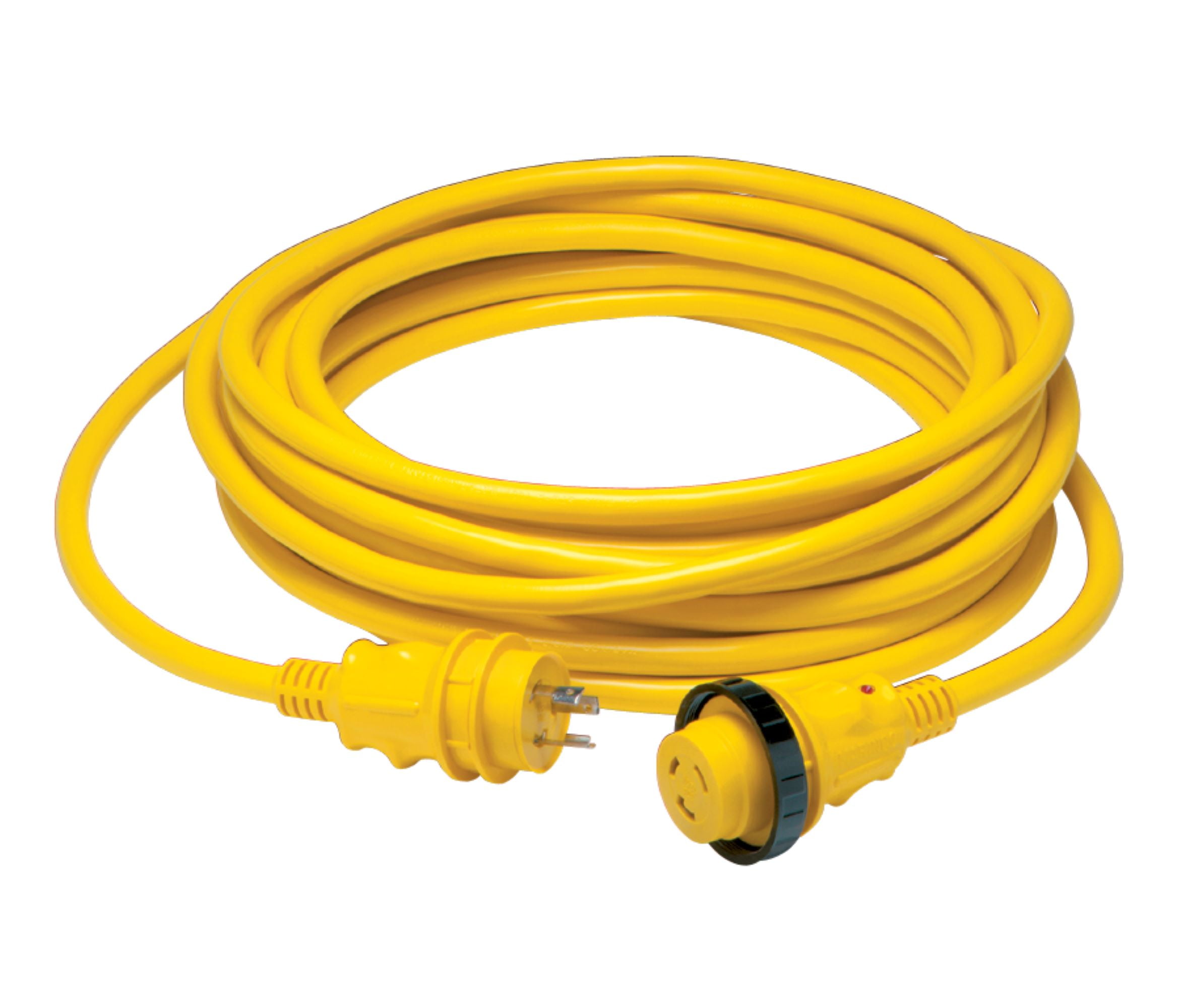 Yellow 50-Foot 30 Amp Marine-Grade Power Cord