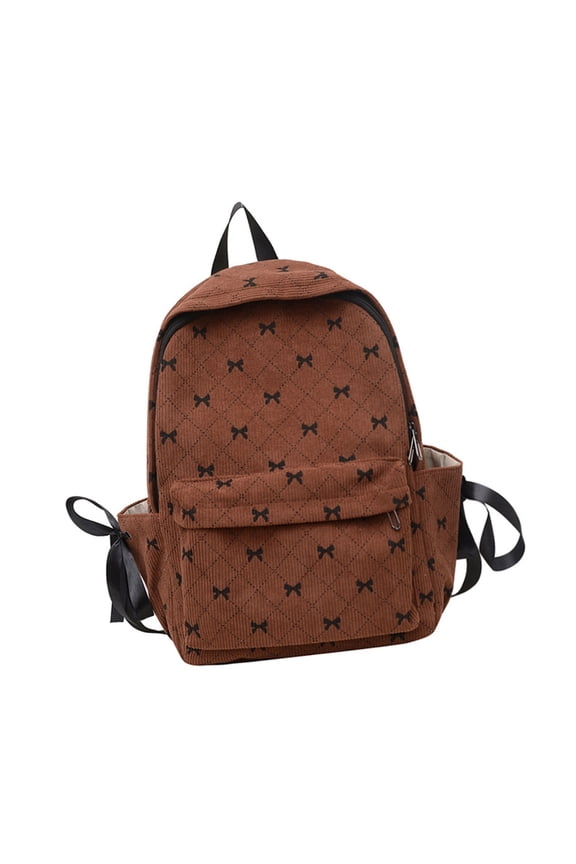 Corduroy Backpack Casual Daypack Large Capacity Daypack Rucksack for School Travel and Everyday Essential