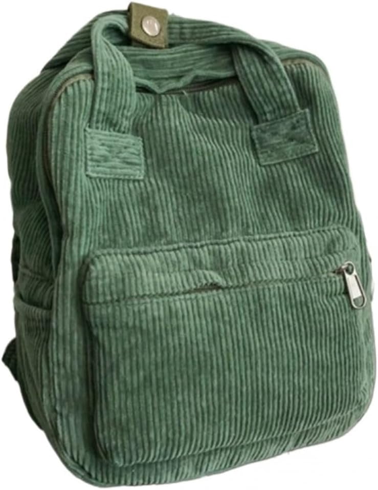 3618 Backpack Daypack Rucksack Corduroy Large Floral Everyday Cute Travel Corduroy Backpack Cute Large Capacity Aesthetic Backpack  main image 3