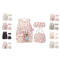 thumbnail image 1 of Corduroy Backpack Set, Eye-Catching Strawberry Motif Backpack Combo With Detachable Pom Pom Decoration, Excellent Multipurpose Carry Bag For Camping Activities And Urban Daily Commuting A, 1 of 5