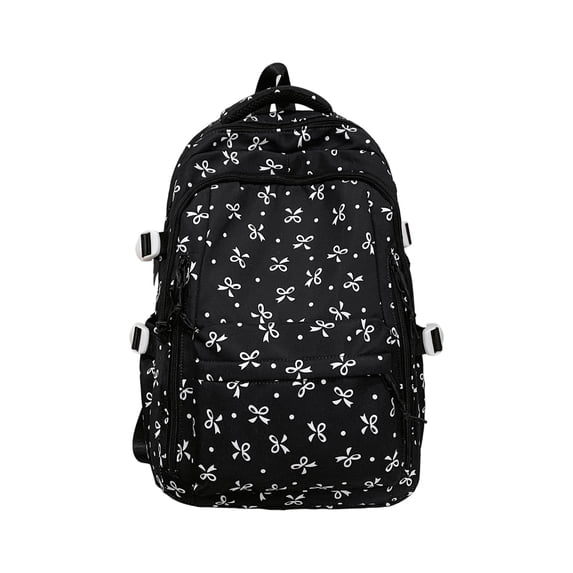 Corduroy Backpack for Teen Girls, Aesthetic Cute Pink Bow Polka Dot School Backpack with Multi-Pocket, Lightweight Bookbag Fits 17 Inch Laptop, Large Capacity Casual for School Travel