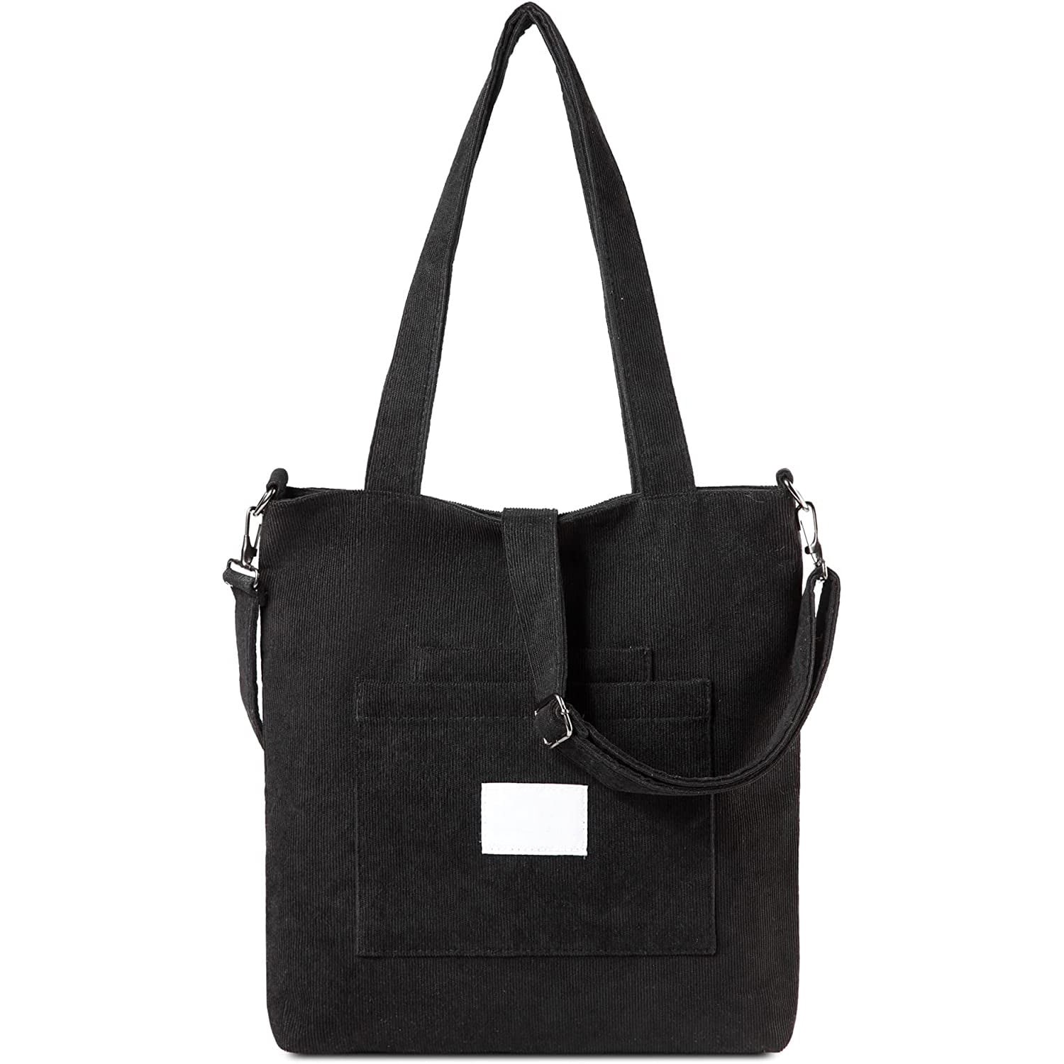 Black school handbag with zip outlet