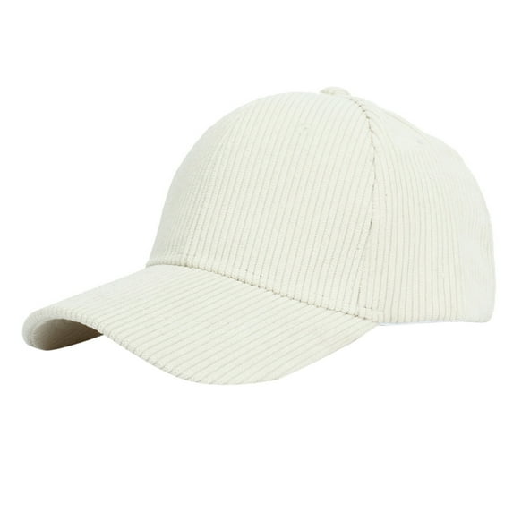 Corduroy Baseball Cap for Men Women - Retro Autumn Hat for Daily Fashion (Durable & Classic) Under 5$, Yubnlvae Corduroy Cap for Men Women Sports Hats Warm , White, One Size