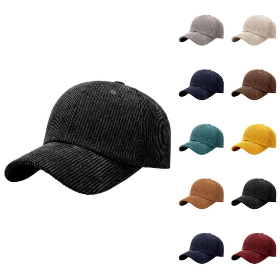 Corduroy Baseball Cap for Men Women Blank Hats Soft Texture Sun Hat