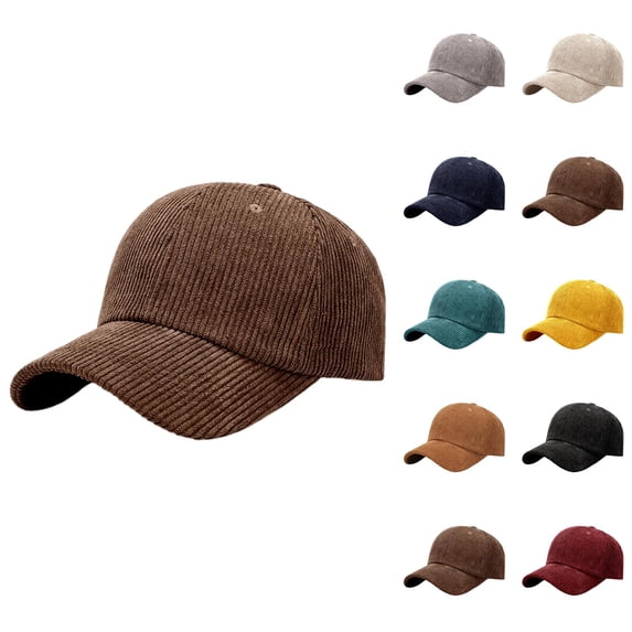 Corduroy Baseball Cap for Men Women Blank Hats Soft Texture Sun Hat