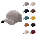 thumbnail image 1 of Corduroy Baseball Cap for Men Women Blank Hats Soft Texture Sun Hat, 1 of 9