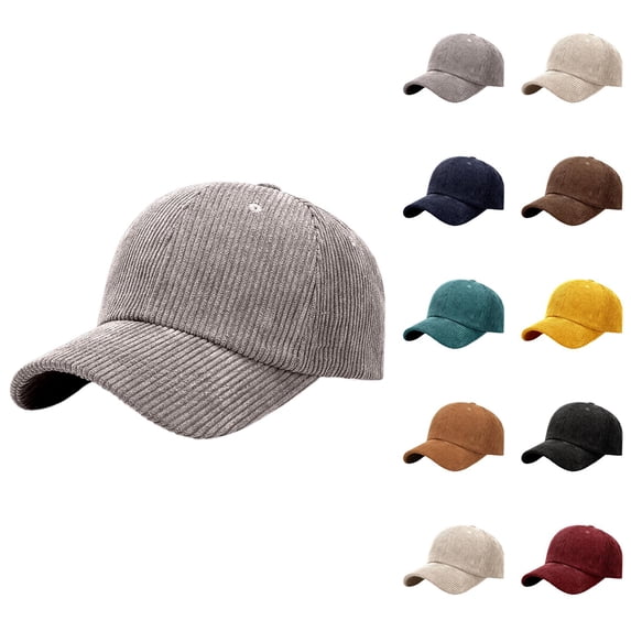 Corduroy Baseball Cap for Men Women Blank Hats Soft Texture Sun Hat