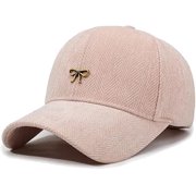 Corduroy Baseball Cap for Women Chic Bow Tie Headwear Trucker Hats Visor Hat Outdoor