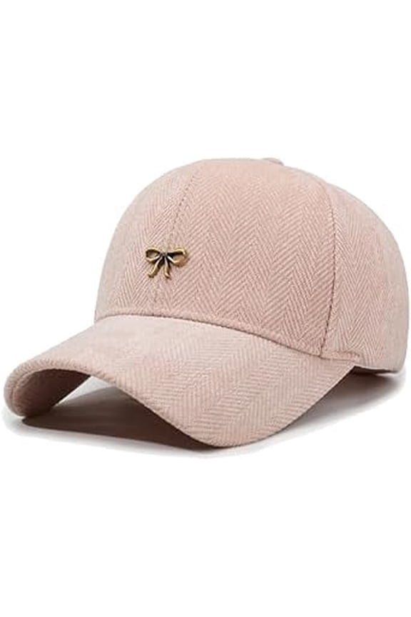 Corduroy Baseball Cap for Women Chic Bow Tie Headwear Trucker Hats Visor Hat Outdoor