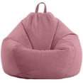 thumbnail image 1 of Corduroy Bean Bag Chair Cover, Bean Bag Cover (No Filler) Oversized Soft Stuffed Animal Storage Bean Bag Chair Cover for Kids Zipper Beanbag Cover-Navy-39x47, 1 of 8