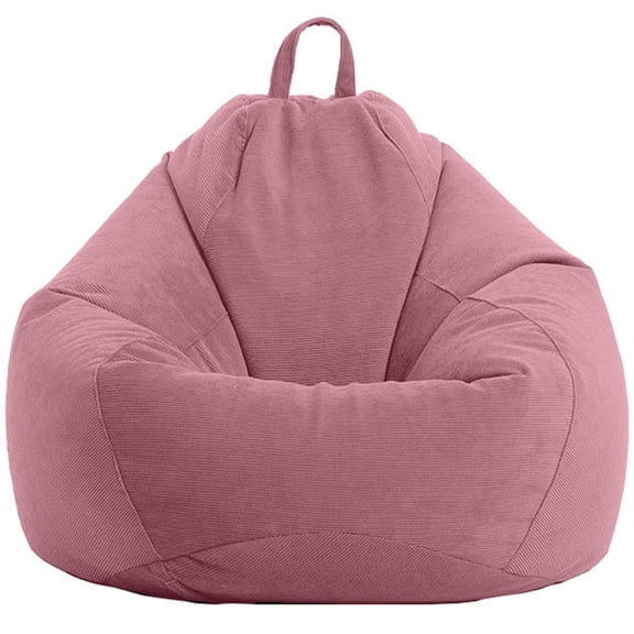 Corduroy Bean Bag Chair Cover, Bean Bag Cover (No Filler) Oversized Soft Stuffed Animal Storage Bean Bag Chair Cover for Kids Zipper Beanbag Cover-Navy-39x47