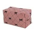 thumbnail image 1 of Corduroy Bow Pencil Case, Large Capacity Cute Makeup Bag, Portable Organizer for Stationery and Toiletries, Perfect Gift for Travel, College, or Home Use, 1 of 6