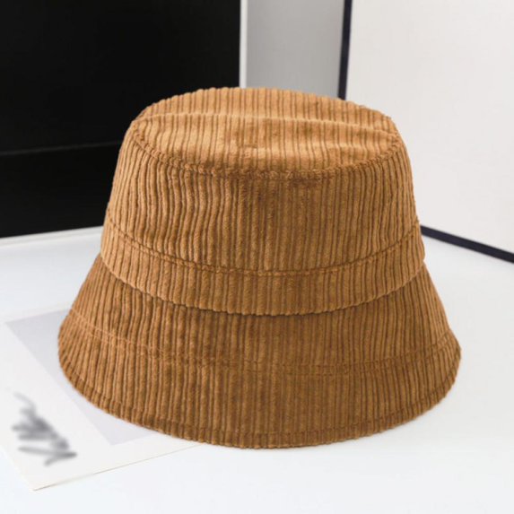 Corduroy Bucket Hat - Lightweight Packable Sun Hat for Outdoor Beach & Travel