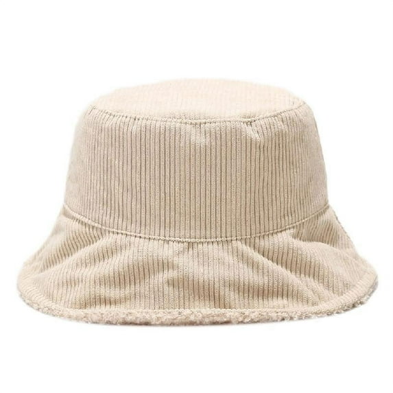 Corduroy Bucket Hat Solid Color Bucket Hat Thicken Fuzzy Bucket Hat Corduroy Fisherman Hat Hip Hop Hat Cute Basin Hat