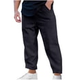 thumbnail image 1 of Corduroy Casual Pants for Men Drawstring Stretch Waist Loose Fit Warm Fall Winter Mens Pants, 1 of 6