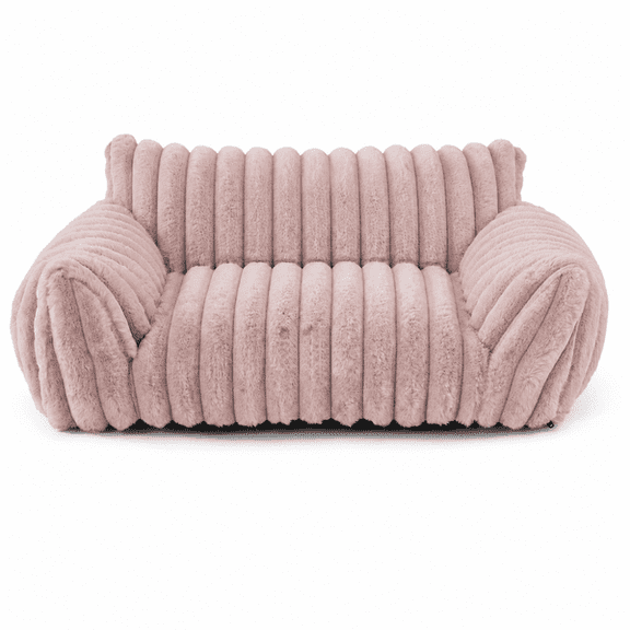 Corduroy Cat Couch Bed Fluffy Washable Cover Pet Sofa for Indoor Cats