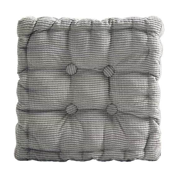 Corduroy Corn Floor Pillow 16x16x2in Plush Tatami Mat Living Room Balcony Meditation Cushion Reversible Design
