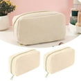 thumbnail image 1 of Corduroy Cosmetic Bag Travel Makeup Pouch Organizer Vanity For Women Toiletry Storage Nylon, 1 of 5