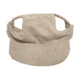 thumbnail image 1 of Corduroy Dog Baseball Hat with Ear Holes and Adjustable Chin Strap Breathable Sun Protection Summer Cap for Large Golden Retrievers and Labradors Beige, 1 of 1