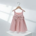 thumbnail image 1 of Corduroy-Dresses for Girls Cute Spaghetti Strap Sundresses Size 1-5 Toddlers Kids Trendy Solid Color Bowknot Dress 2025, 1 of 6