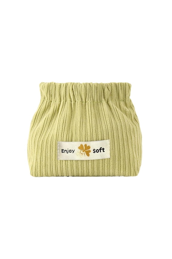 Corduroy Elastic Hair Tie Organizer,Corduroy Elastic Hair Tie Organizer,Portable Bag,Mini Travel Travel Corduroy Lipstick Co