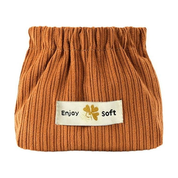 Corduroy Elastic Hair Tie Organizer Corduroy Elastic Storage Bag Lip sticks Bag, B1D7