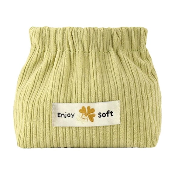 Corduroy Elastic Hair Tie Organizer Corduroy Elastic Storage Bag Lip sticks Bag- J2M5