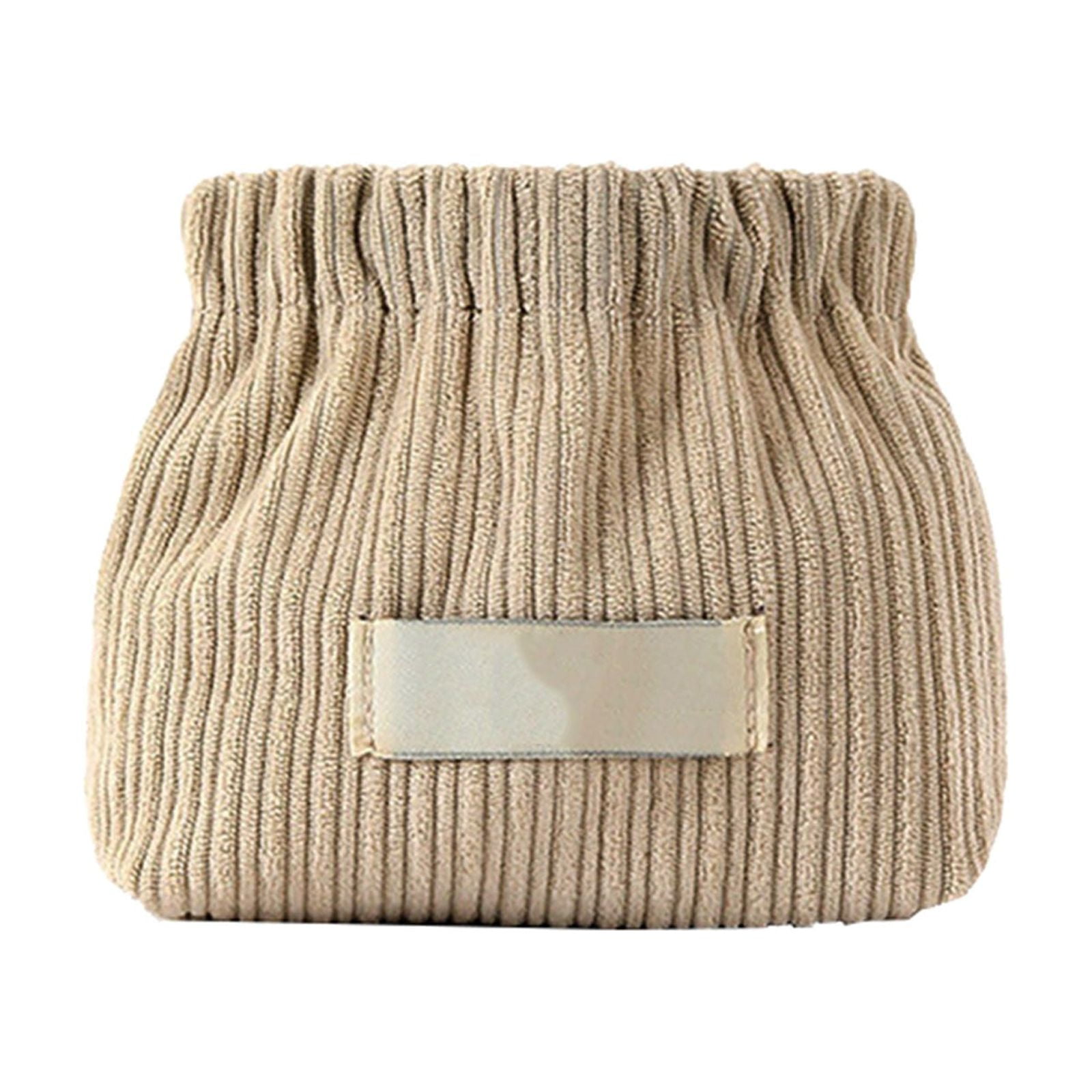 Corduroy Elastic Hair Tie Organizer Corduroy Lipstick Bag Portable