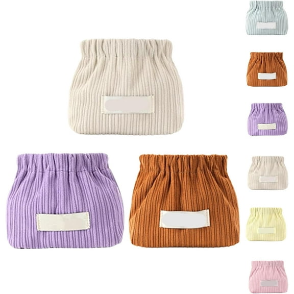 Corduroy Elastic Hair Tie Organizer,Portable Large Capacity Small Cute Hair Accessory Jewelry Storage Organizer,Purse Organizer Pouches