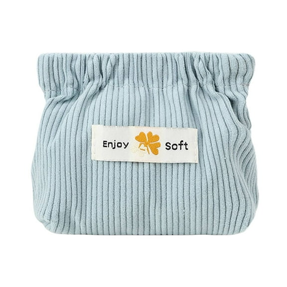 Corduroy Elastic Hair Tie Organizer, Storage Bag, Makeup Pouch, Travel Accessor, Milky White, Green, Blue, Coffee, Pink Eactix