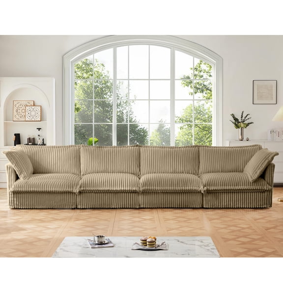 Corduroy Fabric & Flexible Combination - Various Seating Arrangements for TV Watching and Reading