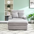 thumbnail image 1 of Corduroy Fabric Sofa | High Back | 2 Removable Pillowcases | Reclining Sofa for Bedroom - Cozy and Washable, 1 of 5