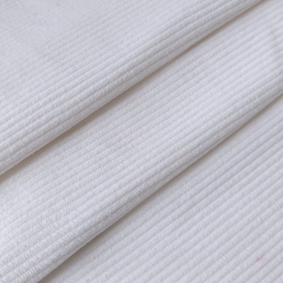 Corduroy Fabric by The Yard, 59" Wide 8 Wale Non-Stretch Corduroy Material for Breathable Soft Upholstery Fabric for Pillow Covers Sofa Covers Garments DIY Crafts ,white
