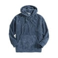 thumbnail image 1 of Corduroy Hoodies for Men's, Fall Winter Hooded Sweatshirts Loose Fit Drawstring Casual Pullover Comfy Pyjamas Hoodie, 1 of 4