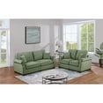 thumbnail image 1 of Corduroy In Sage For A Cozy Living Space With Pillows Included Modern Couch Rolled Arm Rests And Back, 1 of 5