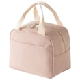thumbnail image 1 of Corduroy Insulated Lunch Bag Portable Waterproof Oil Proof Lunch Box Tote for Work Travel, 1 of 8