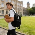 thumbnail image 1 of Corduroy Laptop Backpack Student School Bag Large Capacity Lightweight Travel Shoulder Bag, 1 of 6