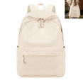 thumbnail image 1 of Corduroy Large Capacity Student Backpack with Padded Shoulder Straps, Casual Everyday Carry Daypack for Campus Life and Daily Errands, 1 of 7