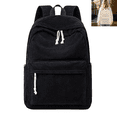 thumbnail image 1 of Corduroy Large Capacity Student Backpack with Padded Shoulder Straps, Casual Everyday Carry Daypack for Campus Life and Daily Errands, 1 of 6