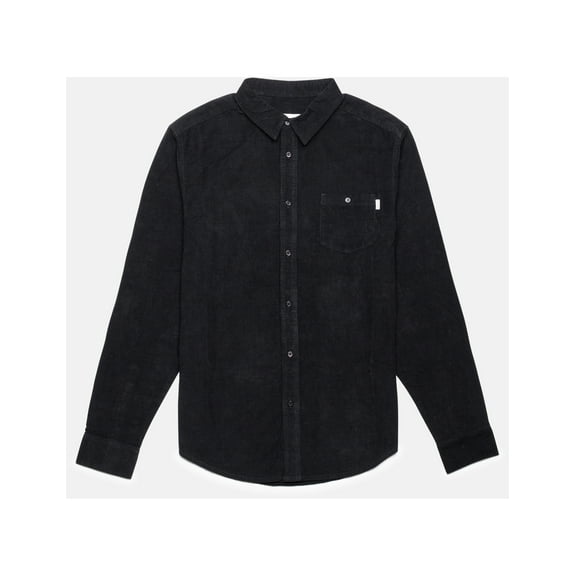 Corduroy Long Sleeve Shirt [Black]